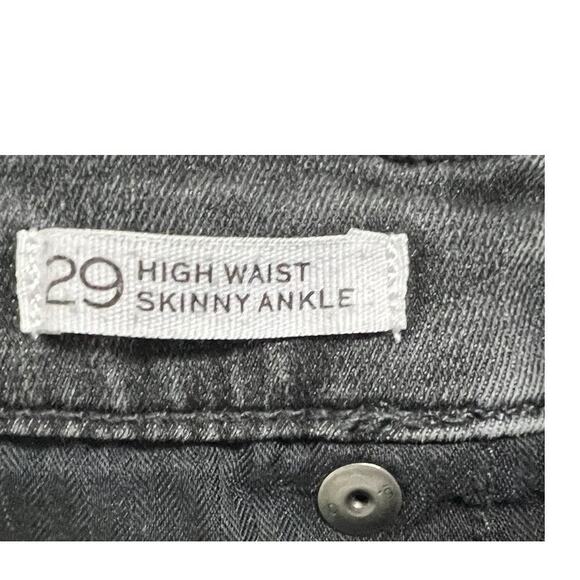 Banana Republic Jeans Women's 29 Gray High Waist Skinny Ankle Denim Pants - Picture 5 of 6